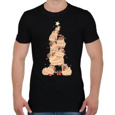 PRINTFASHION capybara karácsonyfa - Férfi póló - Fekete férfi póló