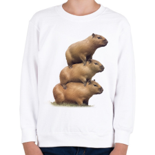 PRINTFASHION Capybara kupac - Gyerek pulóver - Fehér gyerek pulóver, kardigán