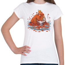 PRINTFASHION Capybara - Női póló - Fehér női póló