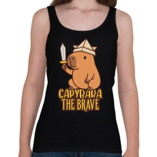 PRINTFASHION Capybara the brave - Női atléta - Fekete