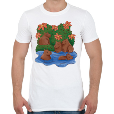 PRINTFASHION Capybarák - Férfi póló - Fehér