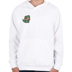 PRINTFASHION capydinosaur - Gyerek kapucnis pulóver - Fehér
