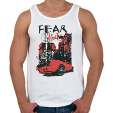PRINTFASHION Car & City - Férfi atléta - Fehér atléta, trikó