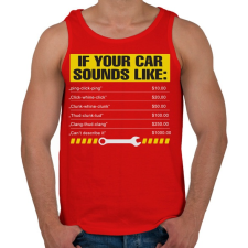 PRINTFASHION Car - Férfi atléta - Piros atléta, trikó