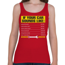 PRINTFASHION Car - Női atléta - Cseresznyepiros női trikó