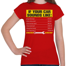 PRINTFASHION Car - Női póló - Piros