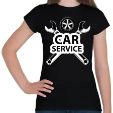 PRINTFASHION Car service - Női póló - Fekete női póló