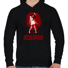 PRINTFASHION caregivers - Férfi kapucnis pulóver - Fekete