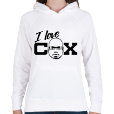 PRINTFASHION Carl Cox - Női kapucnis pulóver - Fehér