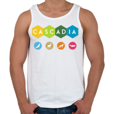 PRINTFASHION Cascadia - Férfi atléta - Fehér atléta, trikó