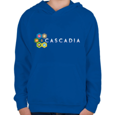 PRINTFASHION Cascadia - Gyerek kapucnis pulóver - Királykék