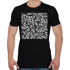 PRINTFASHION casettepattern - Férfi póló - Fekete