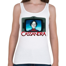 PRINTFASHION Cassandra - Női atléta - Fehér női trikó