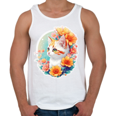 PRINTFASHION cat2 - Férfi atléta - Fehér