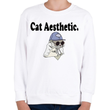 PRINTFASHION cat aesthetic - Gyerek pulóver - Fehér gyerek pulóver, kardigán