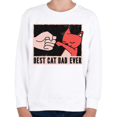 PRINTFASHION Cat dad - Gyerek pulóver - Fehér