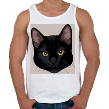 PRINTFASHION Cat - Férfi atléta - Fehér atléta, trikó