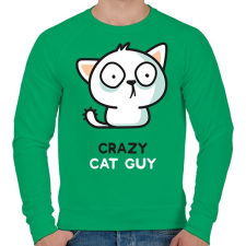 PRINTFASHION Cat guy - Férfi pulóver - Zöld férfi pulóver, kardigán