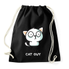 PRINTFASHION Cat guy  - Sportzsák, Tornazsák - Fekete