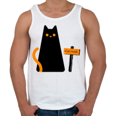 PRINTFASHION Cat-i-tude - Férfi atléta - Fehér