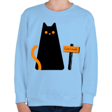 PRINTFASHION Cat-i-tude - Gyerek pulóver - Világoskék gyerek pulóver, kardigán