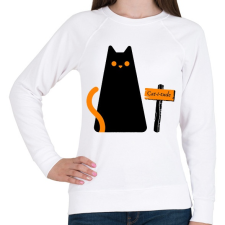 PRINTFASHION Cat-i-tude - Női pulóver - Fehér női pulóver, kardigán