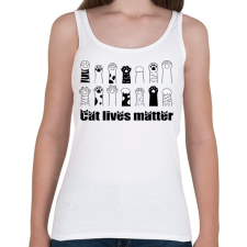 PRINTFASHION Cat lives matter - Női atléta - Fehér női trikó