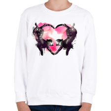 PRINTFASHION Cat love - Gyerek pulóver - Fehér gyerek pulóver, kardigán