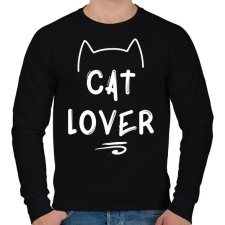 PRINTFASHION Cat Lover - Férfi pulóver - Fekete férfi pulóver, kardigán