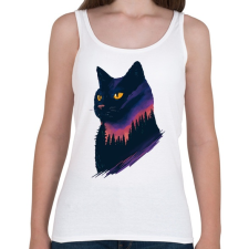 PRINTFASHION Cat - Női atléta - Fehér női trikó