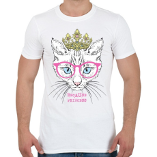 PRINTFASHION Cat princess - Férfi póló - Fehér
