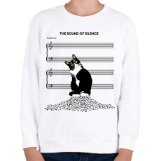 PRINTFASHION cat silent - Gyerek pulóver - Fehér