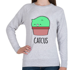 PRINTFASHION Catcus - Női pulóver - Sport szürke női pulóver, kardigán