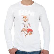 PRINTFASHION Catfather - sötét alaphoz - Férfi hosszú ujjú póló - Fehér