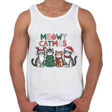 PRINTFASHION Catmas - Férfi atléta - Fehér atléta, trikó