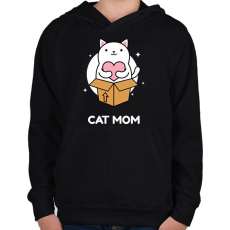 PRINTFASHION CATMOM - Gyerek kapucnis pulóver - Fekete