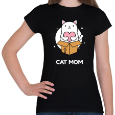PRINTFASHION CATMOM - Női póló - Fekete női póló