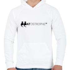 PRINTFASHION CATostrophe - Férfi kapucnis pulóver - Fehér férfi pulóver, kardigán