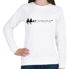 PRINTFASHION CATostrophe - Női pulóver - Fehér