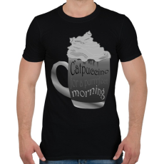 PRINTFASHION catpuccinoBW - Férfi póló - Fekete