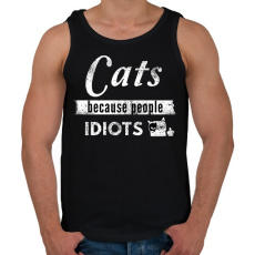 PRINTFASHION CATS - Férfi atléta - Fekete