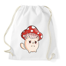 PRINTFASHION CatShroom - Sportzsák, Tornazsák - Fehér tornazsák
