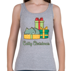 PRINTFASHION Catty Christmas - Női atléta - Sport szürke