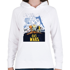 PRINTFASHION CATWARS - Női kapucnis pulóver - Fehér