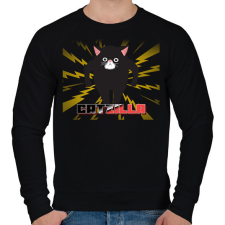 PRINTFASHION CATZILLA - Férfi pulóver - Fekete férfi pulóver, kardigán