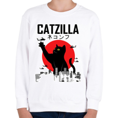 PRINTFASHION Catzilla - Gyerek pulóver - Fehér