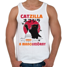 PRINTFASHION Catzilla mancsszörny - Férfi atléta - Fehér atléta, trikó