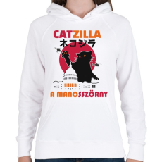 PRINTFASHION Catzilla  mancsszörny - Női kapucnis pulóver - Fehér
