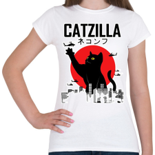 PRINTFASHION Catzilla - Női póló - Fehér női póló