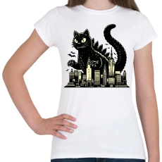 PRINTFASHION Catzilla - Női póló - Fehér